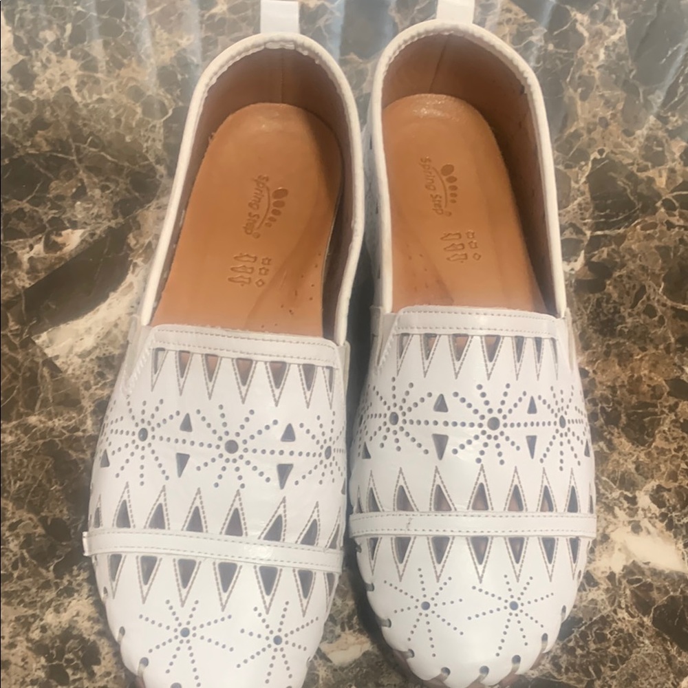Spring step| shoes | FUSARO white cutout leather | women’s shoes